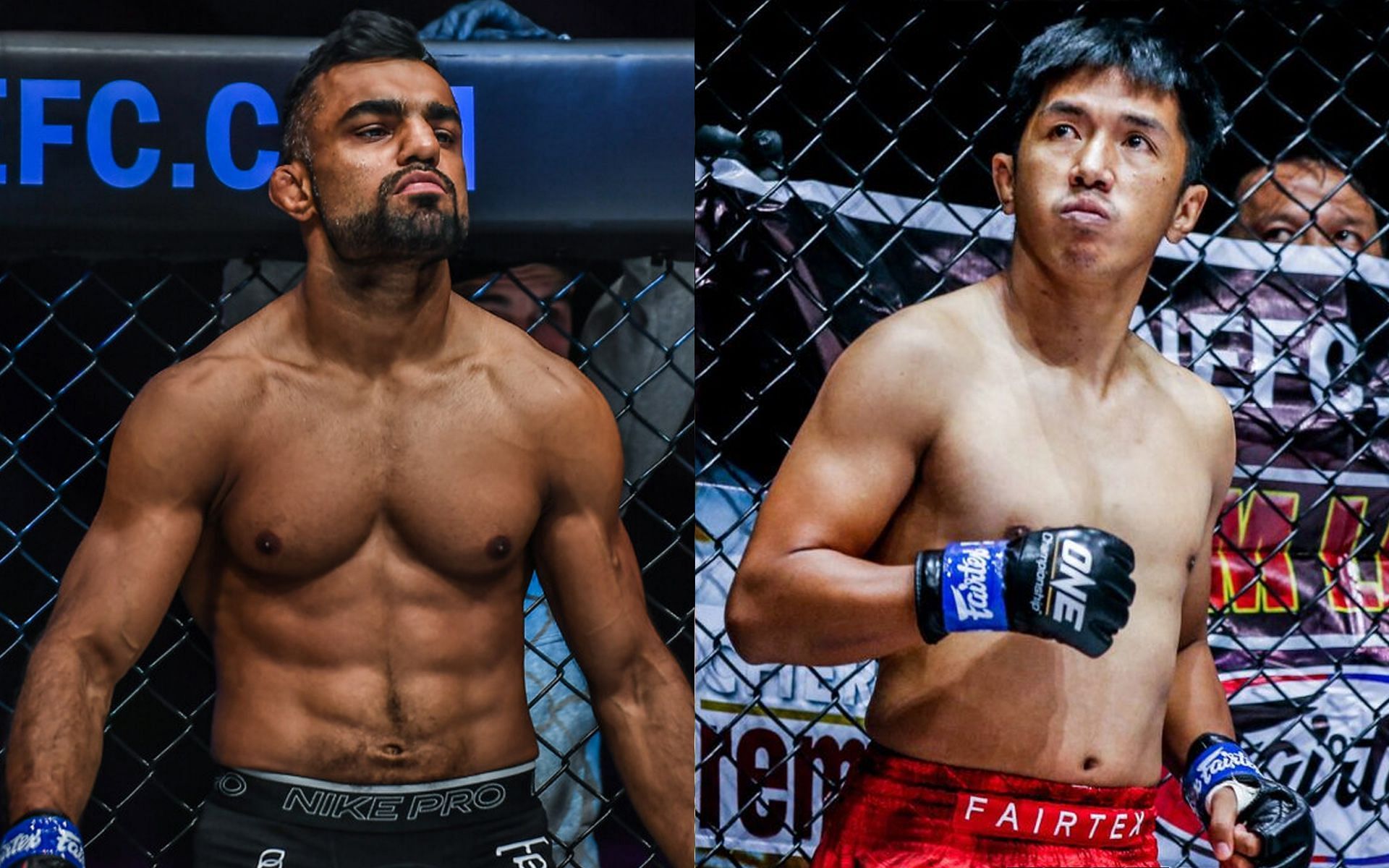 Geje Eustaquio (right) readily responded to Gurdarshan Mangat&#039;s (left) challenge. | [Photos: ONE Championship]