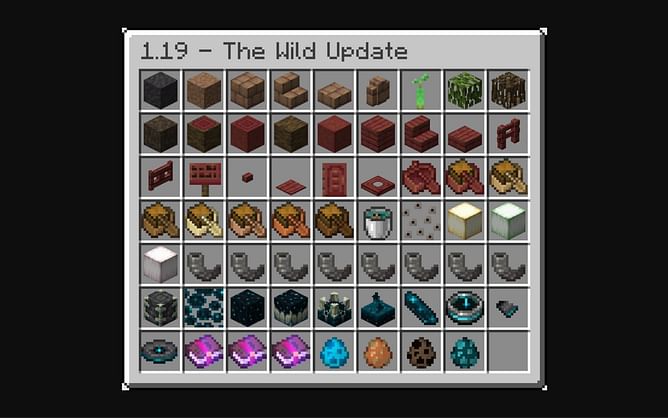 Full list of items that were added in Minecraft 1.19