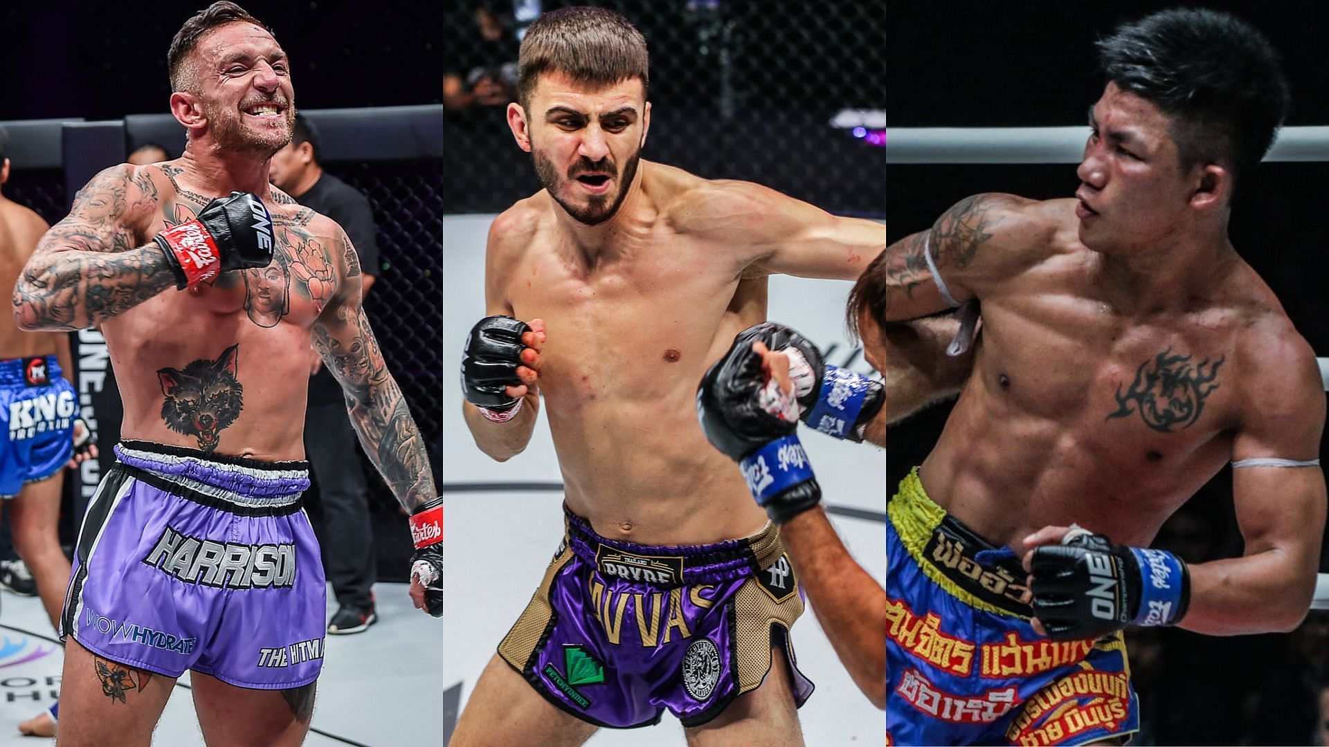 [Photos Credits: ONE Championship] Liam Harrison, Savvas Michael, Rodtang Jitmuangnon