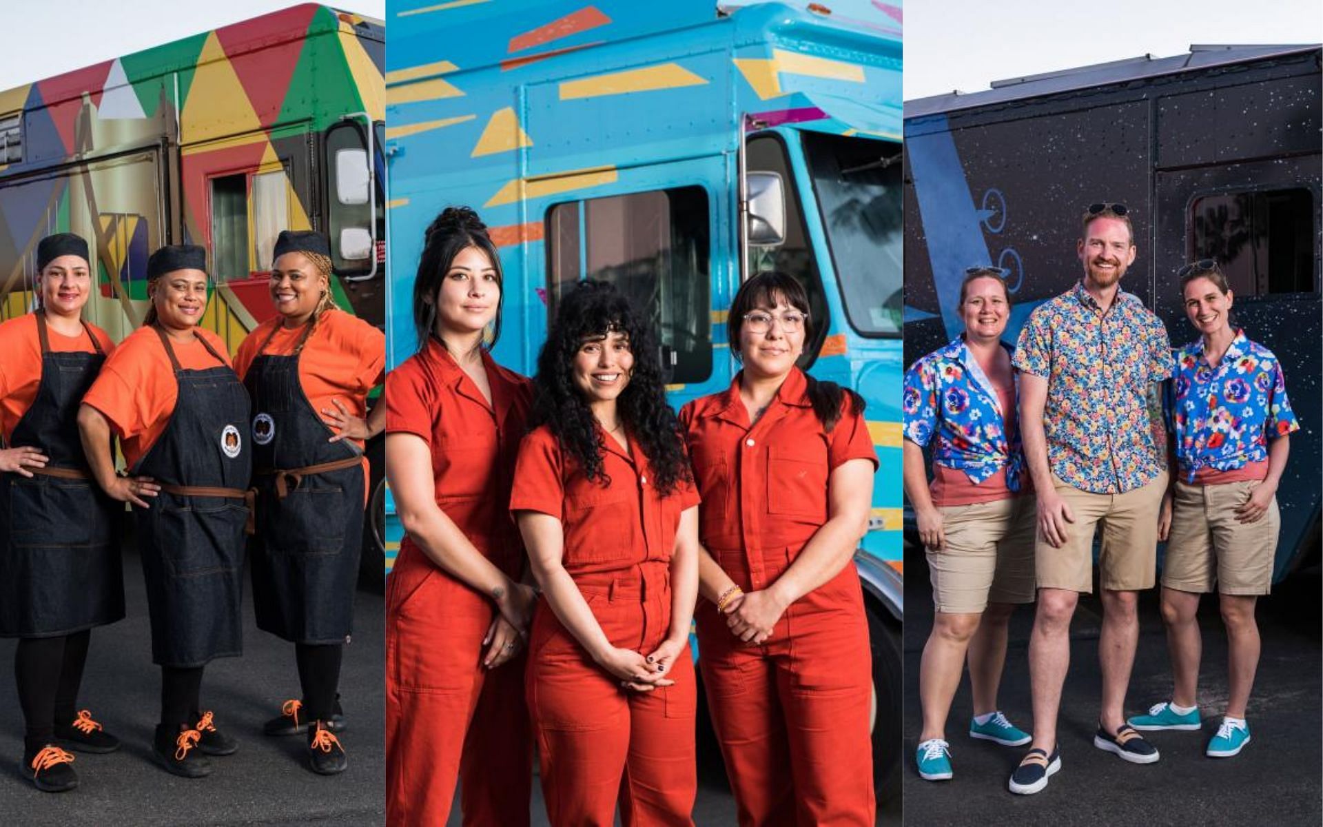 Amawele&rsquo;s, SE&Ntilde;OREATA and Food Flight will compete in The Great Food Truck Race Season 15 (Images via foodnetwork.com)
