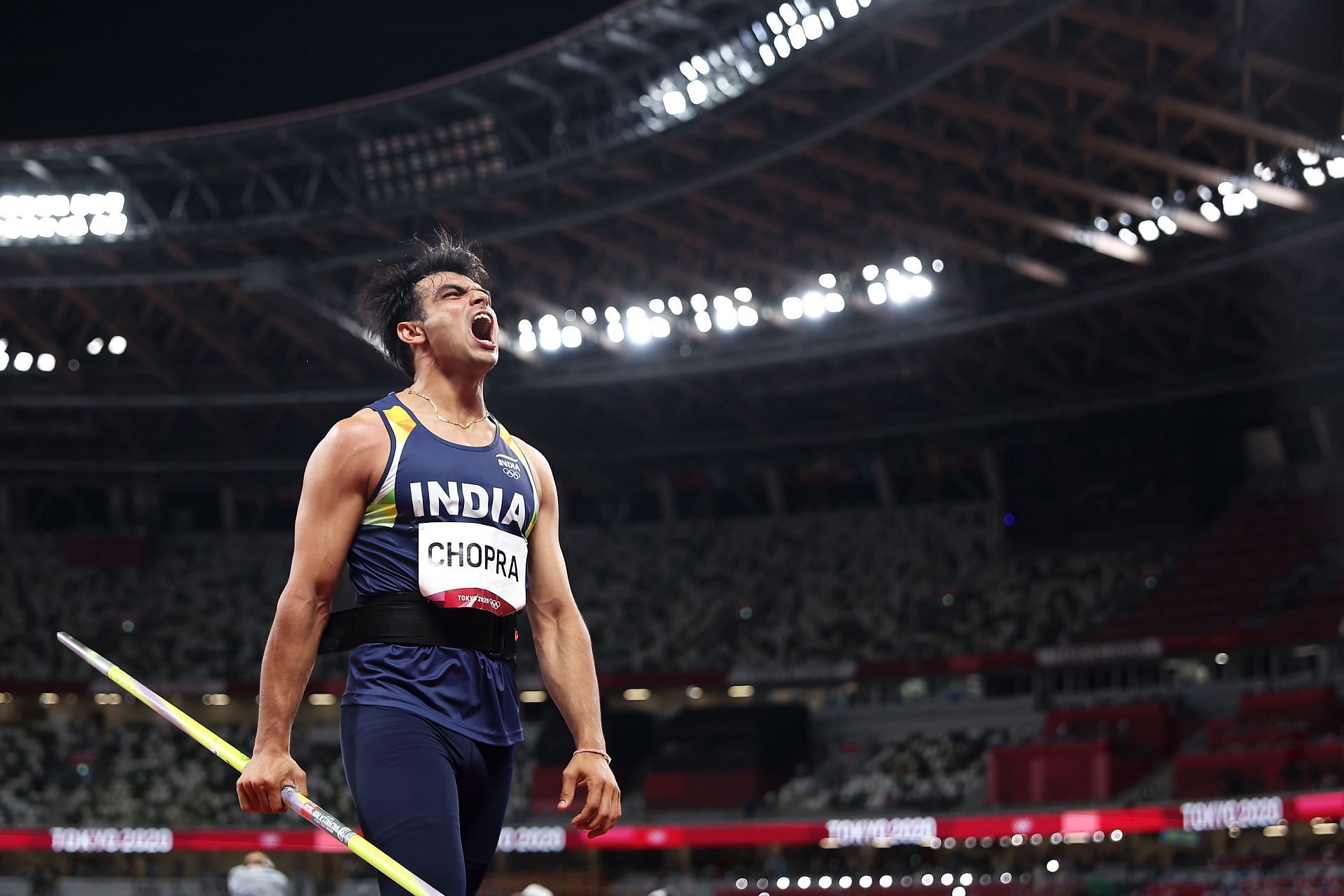 Athletics - Olympics: Neeraj Chopra in action.