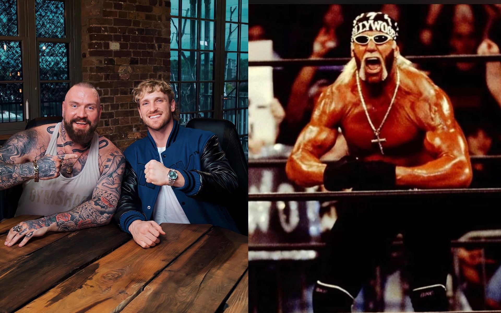From left to right: True Geordie, Logan Paul, Hulk Hogan [Image Courtesy: @truegeordieoffcial and @hulkhogan on Instagram]