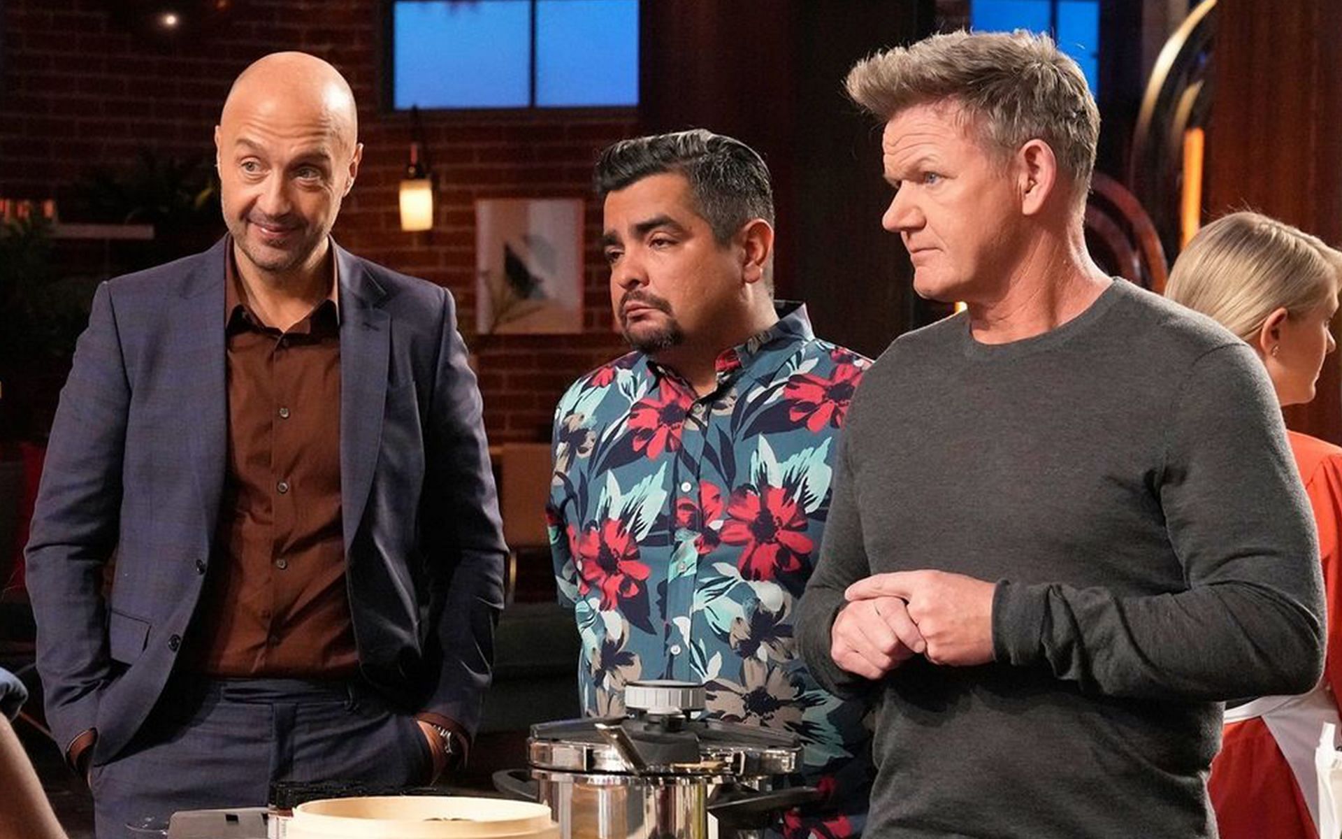 MasterChef season 12 judges Joe Bastianich, Aar&oacute;n S&aacute;nchez and Gordon Ramsay (Image via masterchefonfox/ Instagram)