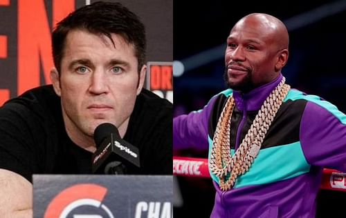 Chael Sonnen (left) and Floyd Mayweather (right)