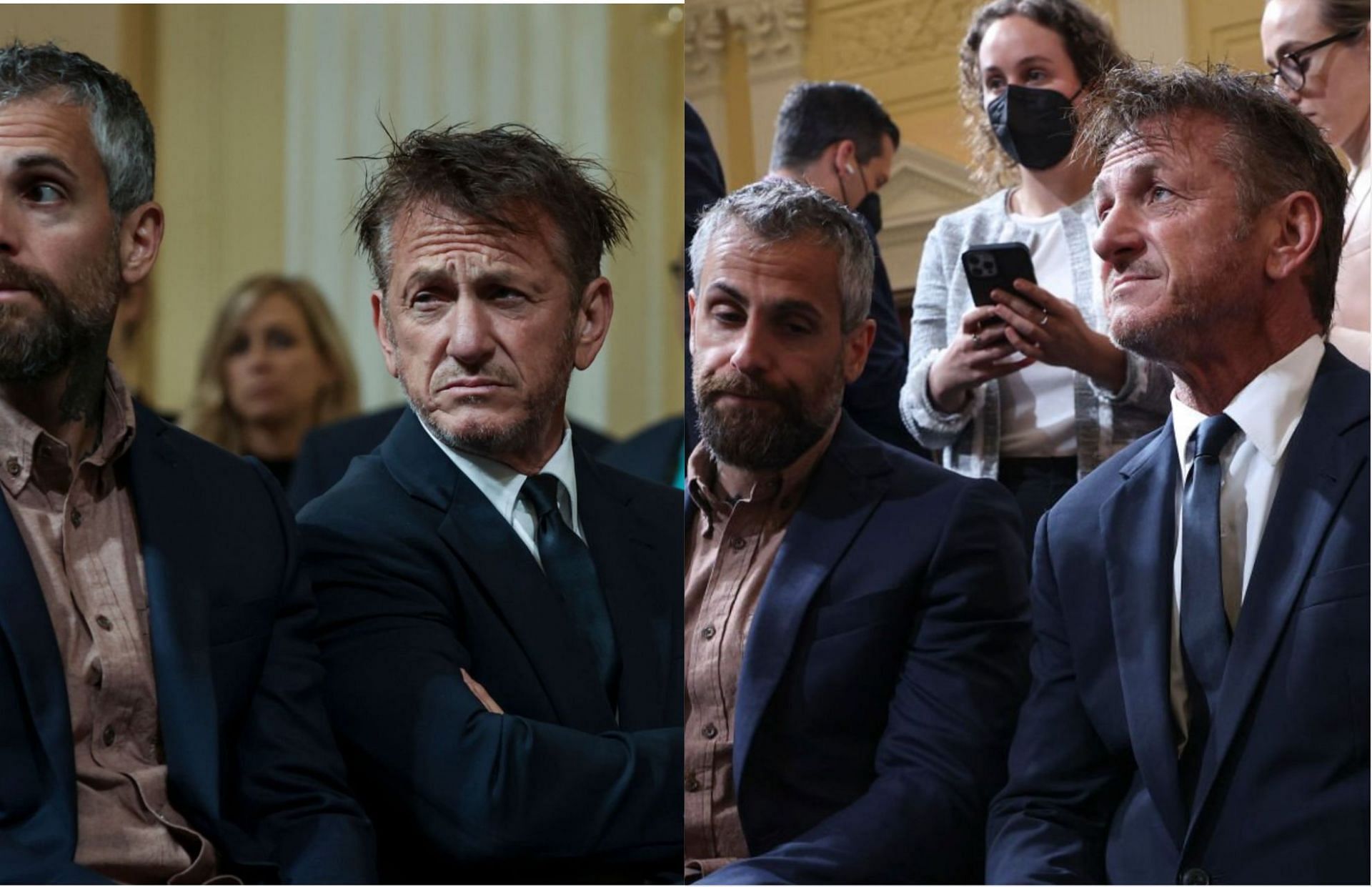 Sean Penn was spotted at the fifth January 6 committee hearing (Image via Getty Images)