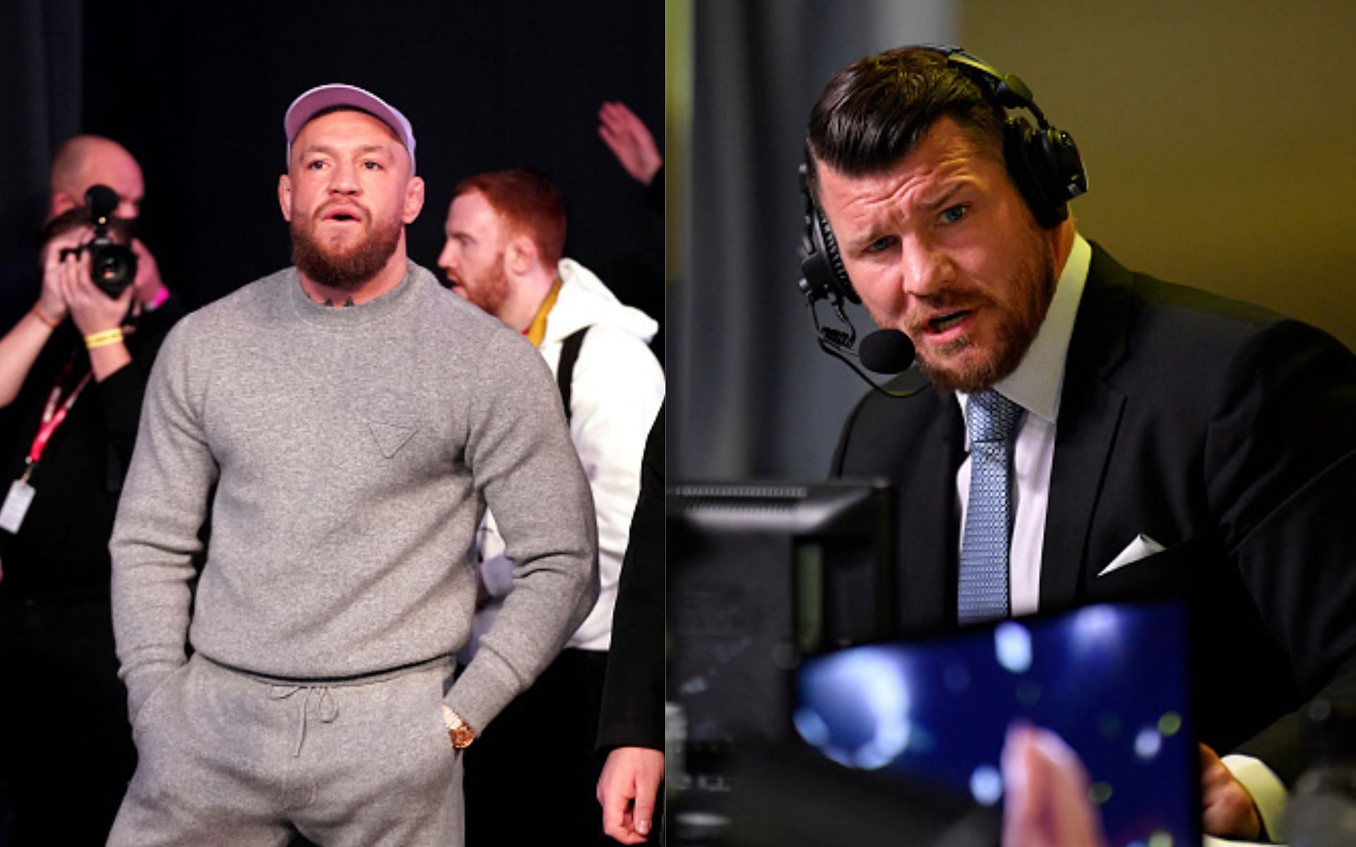Conor McGregor (left) and Michael Bisping (right) (Images via Getty)