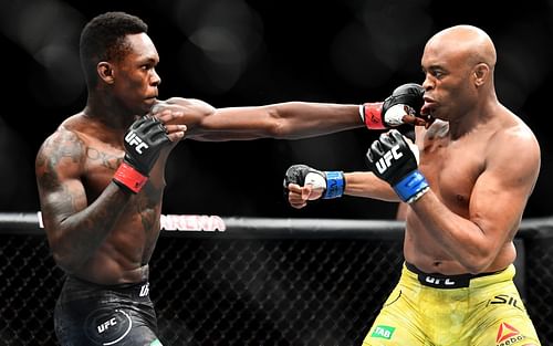 Israel Adesanya (left), Anderson Silva (right)