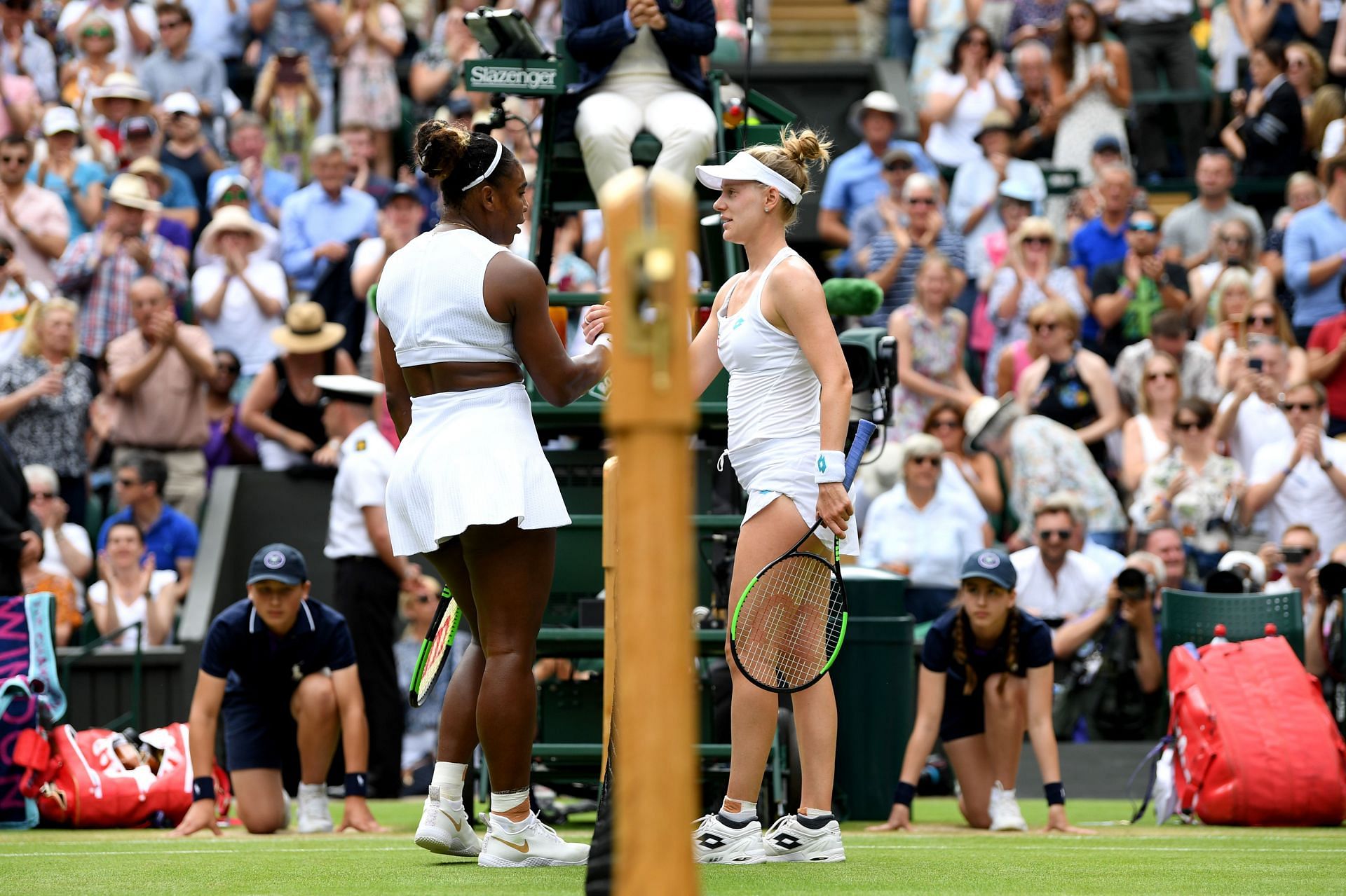 Alison Riske after losing to Serena Williams in the 2019 QF at Wimbledon