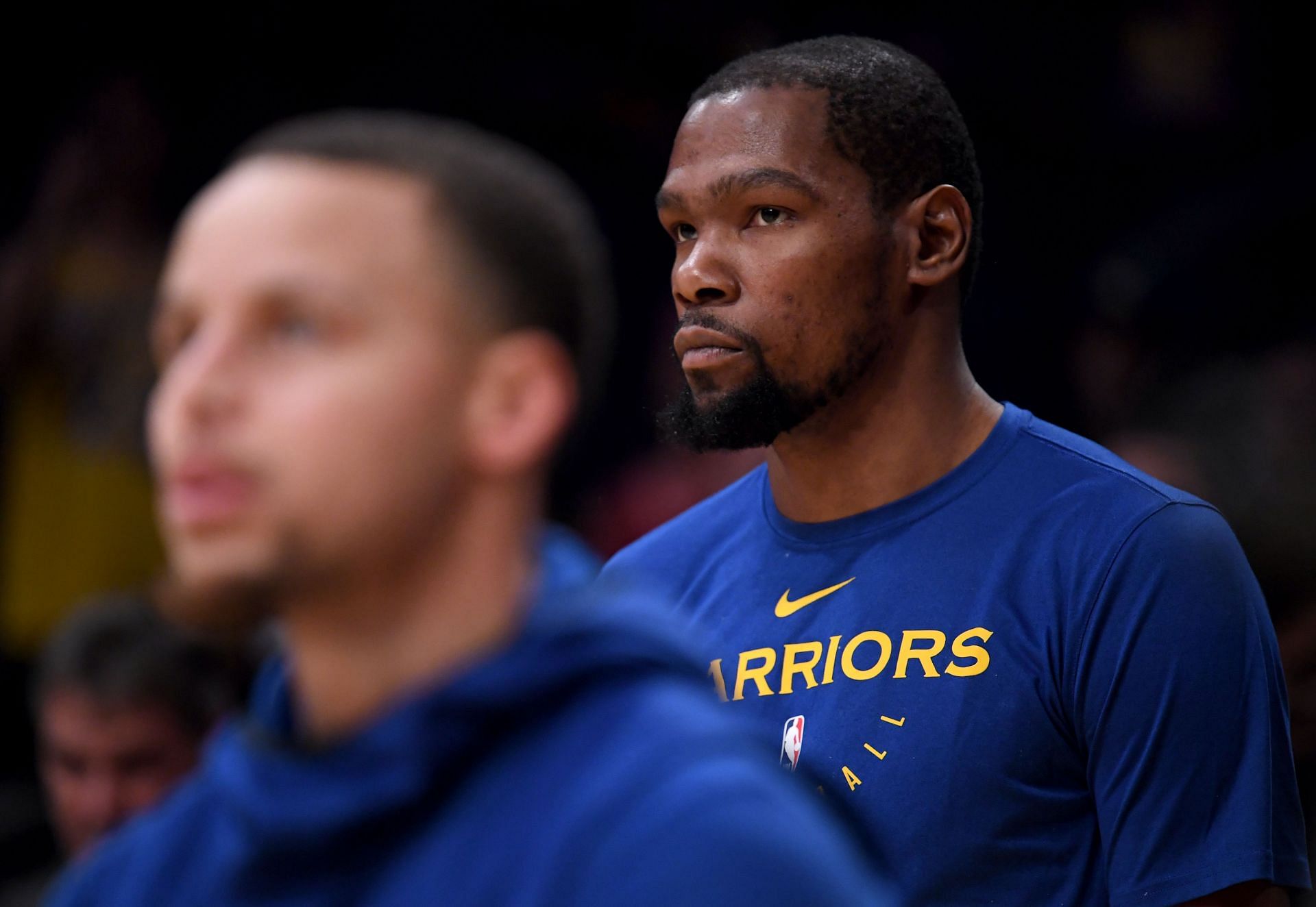 Stephen Curry and Kevin Durant back when Durant joined the Golden State Warriors.