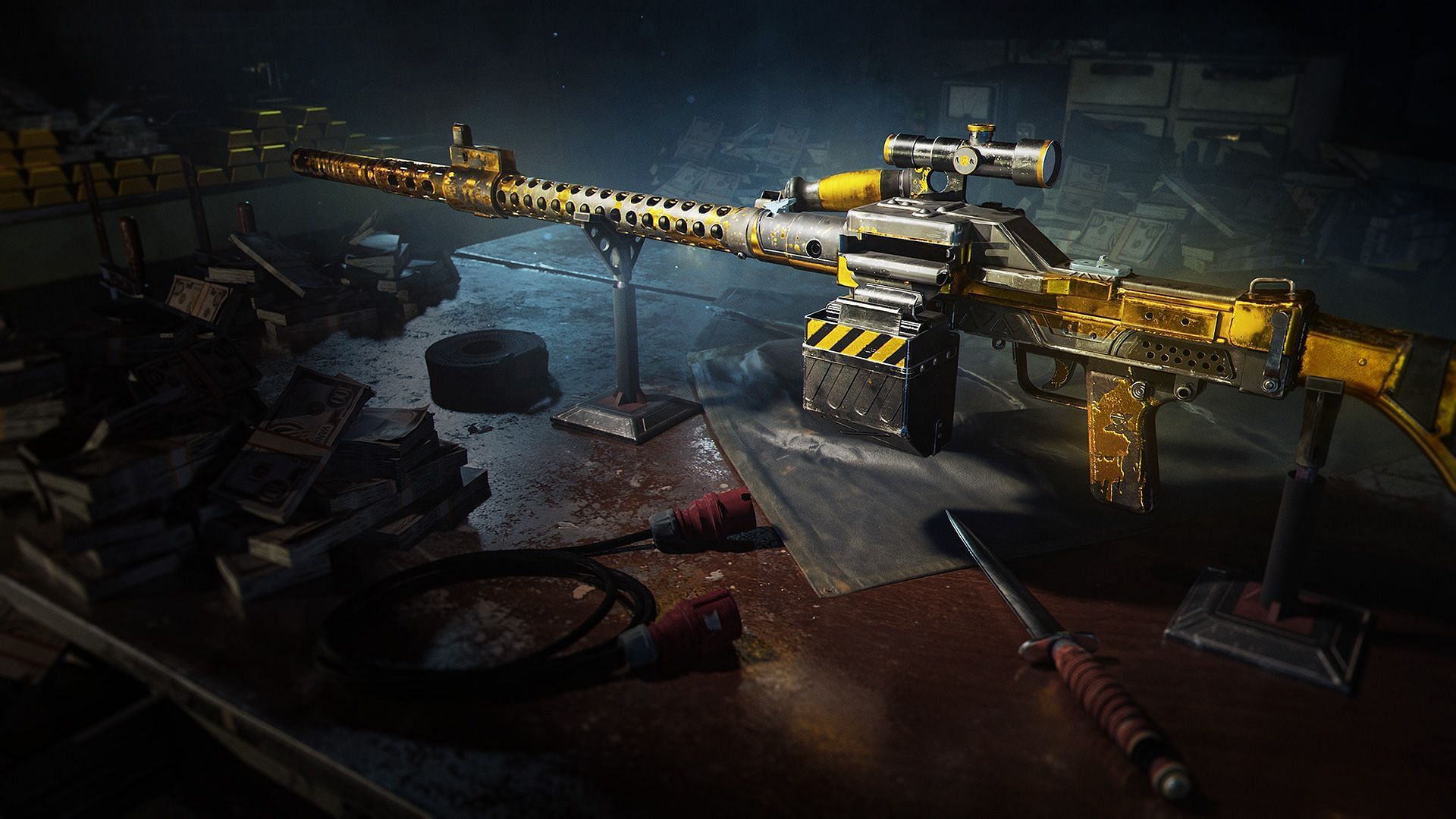 The gold-themed legendary blueprint is available at Tier 95 (Image via Activision)