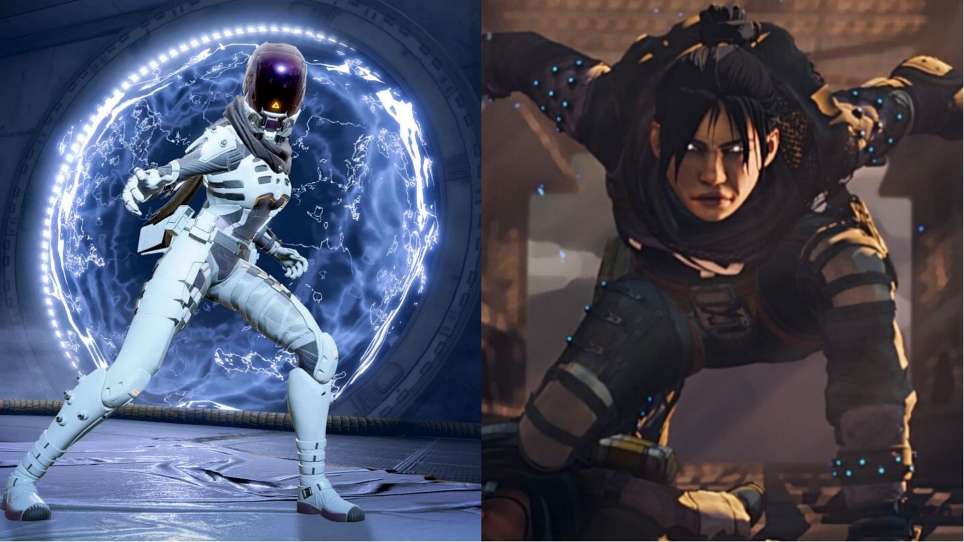 Wraith&#039;s legendary Voidwalker skin and original look (Image via EA)