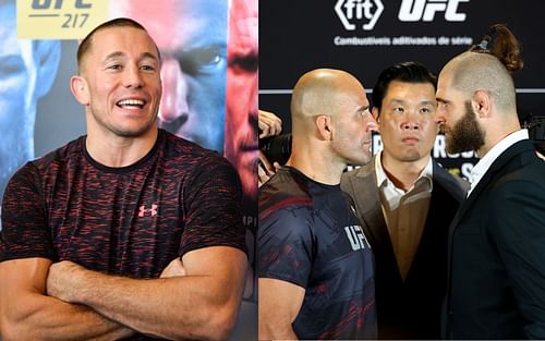 Georges St-Pierre (left), Glover Teixeira & Jiri Prochazka (right)