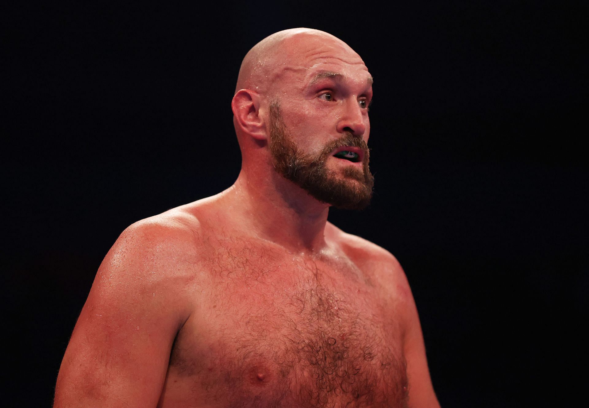 Tyson Fury calls out a popular news site for its alleged false report about his comeback. (Photo by Julian Finney/Getty Images)
