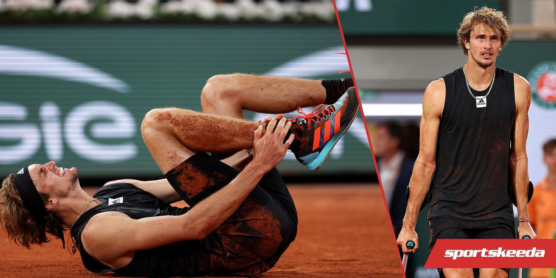 Alexander Zverev was forced to retire mid-match after an ankle injury in the 2022 Roland Garros semifinal.