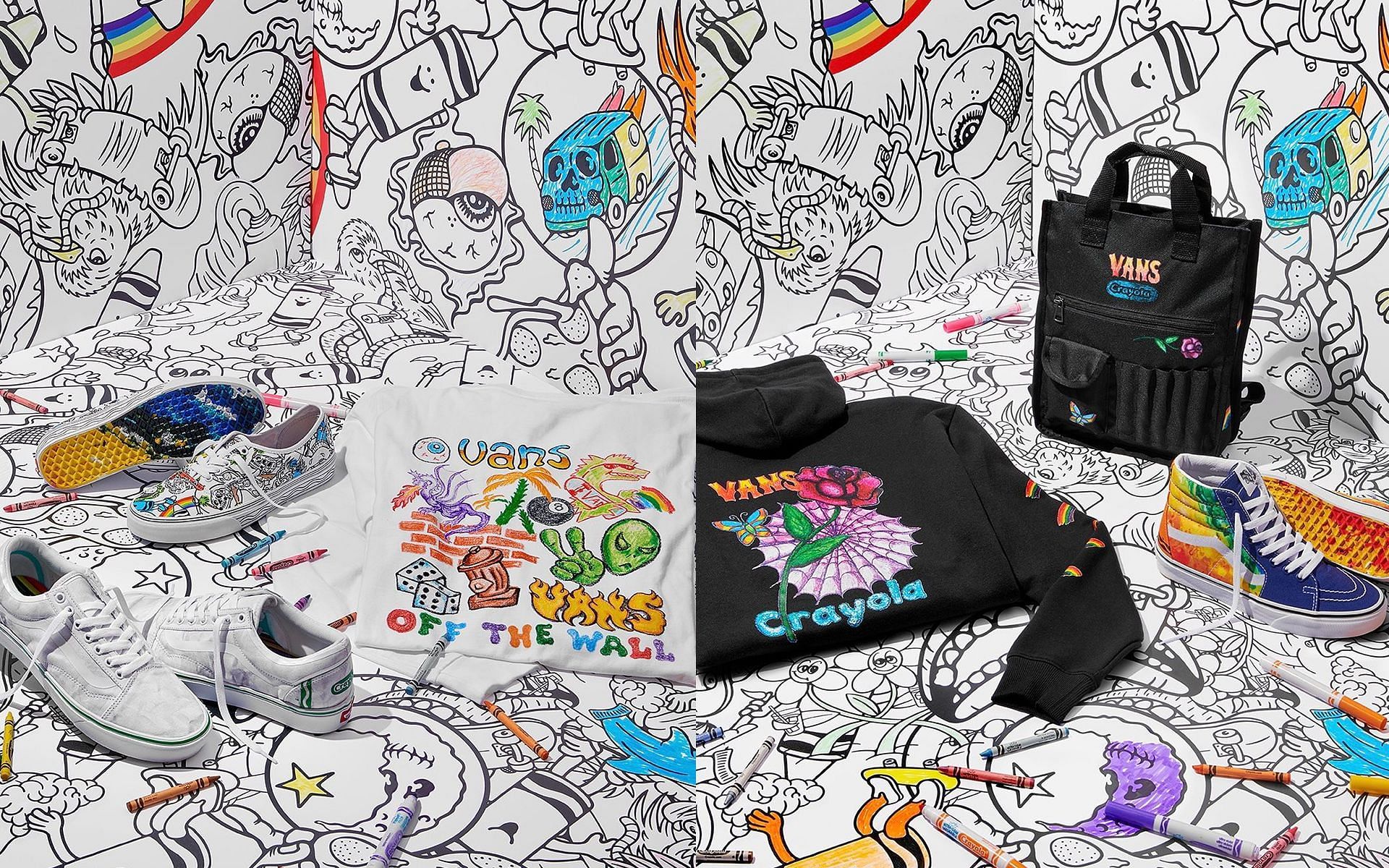 Crayola collaborated with the skateboarding label for colorful collection (Image via Crayola)