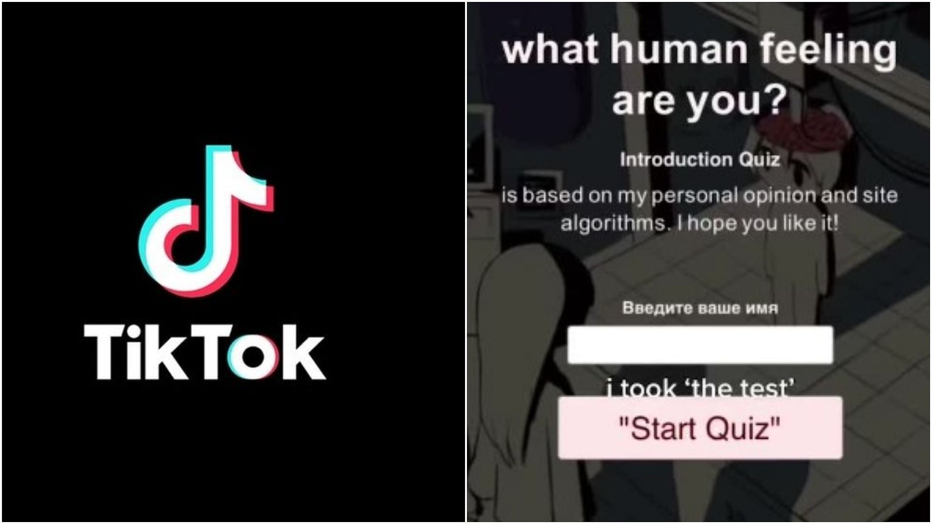 Where to play the &quot;what human feeling are you&quot; quiz? (Image via @TikTok)