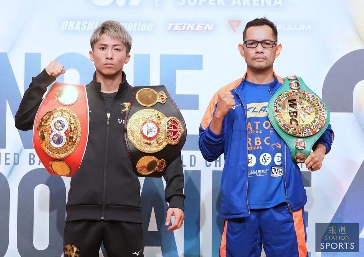 Naoya Inoue and Nonito Donaire. (Photo from Inoue&#039;s Twitter Account)