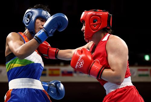 Action from a Tokyo Olympics boxing match (Image courtesy: Getty Images)