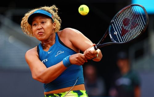 Naomi Osaka in action at Mutua Madrid Open.