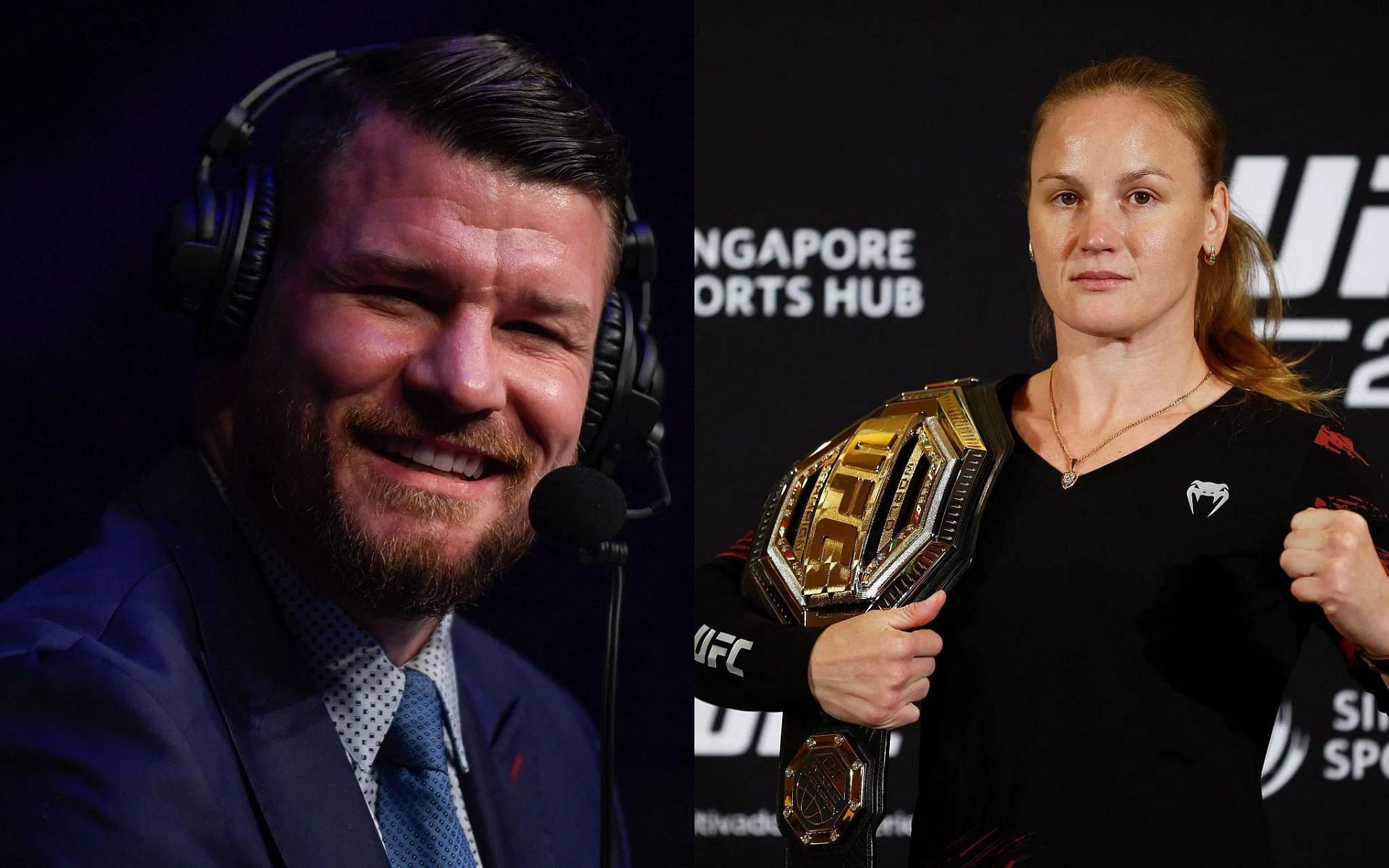 Michael Bisping (left) and Valentina Shevchenko (right) [Images courtesy of Getty]