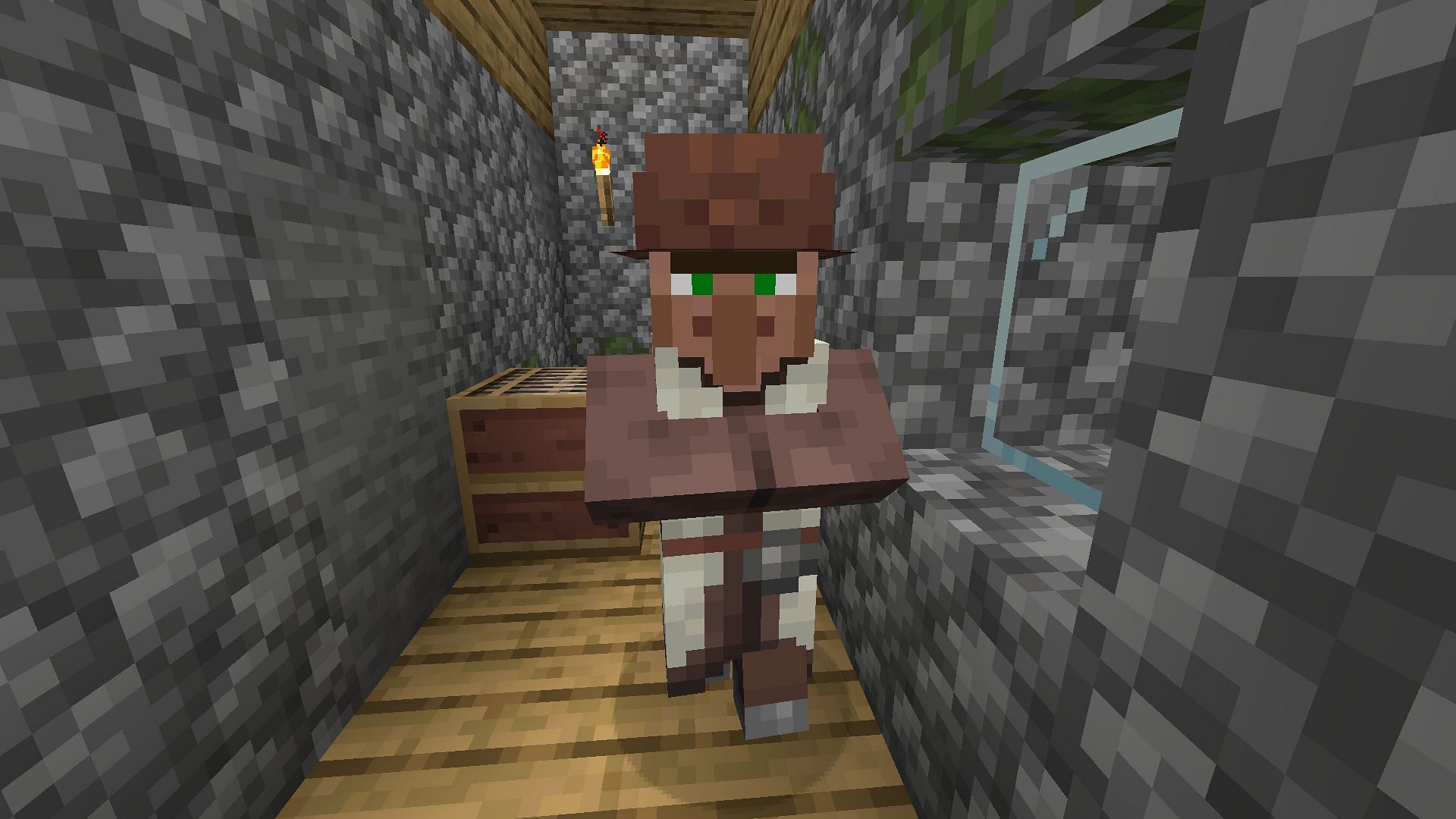 A shepherd villager (Image via Minecraft 1.19)