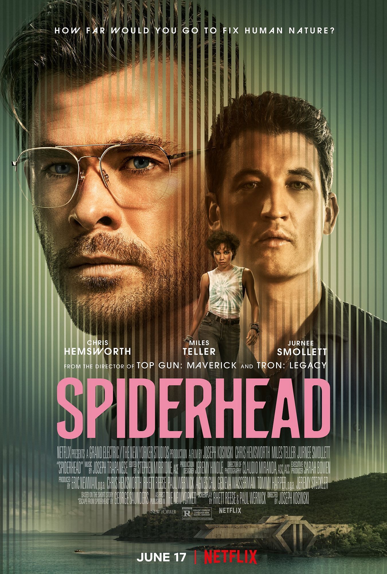 Spiderhead, 2022 (Image via Netflix)