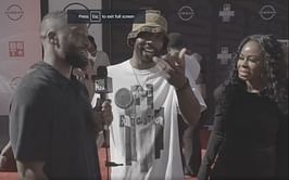 Video: Kyrie Irving appears dismissive, laughs and deflects reporter's question about his future with Brooklyn Nets at BET awards