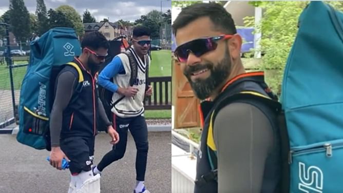 "Walking with the King"- Virat Kohli, Shubman Gill share light moment in candid chat after training ahead of one-off Test