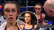 Joanna Jędrzejczyk's forehead before and after injury at UFC 248