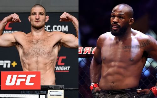 Sean Strickland (left), Jon Jones (right)