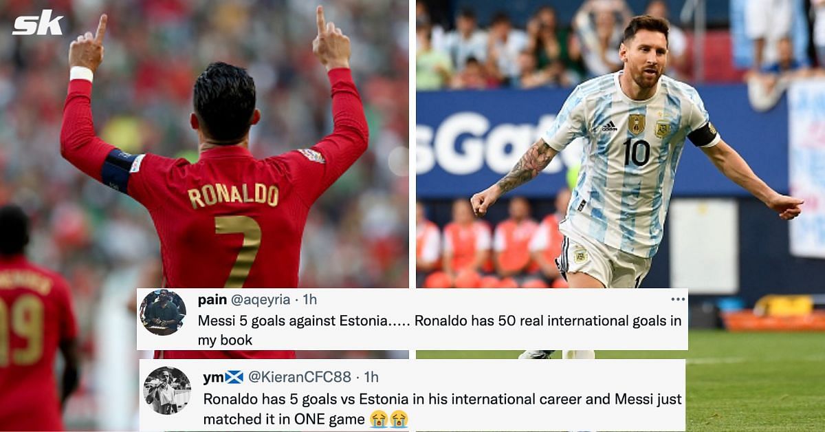 Fans react to Messi and Ronaldo&#039;s performance for Argentina and Portugal respectively