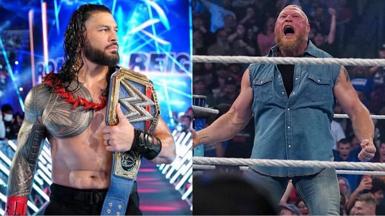 अनडिस्प्यूटेड WWE यूनिवर्सल चैंपियन रोमन रेंस और ब्रॉक लैसनर