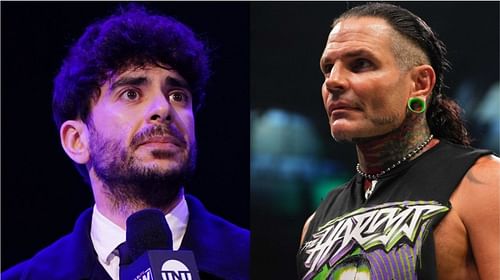 Tony Khan (left) and Jeff Hardy (right)