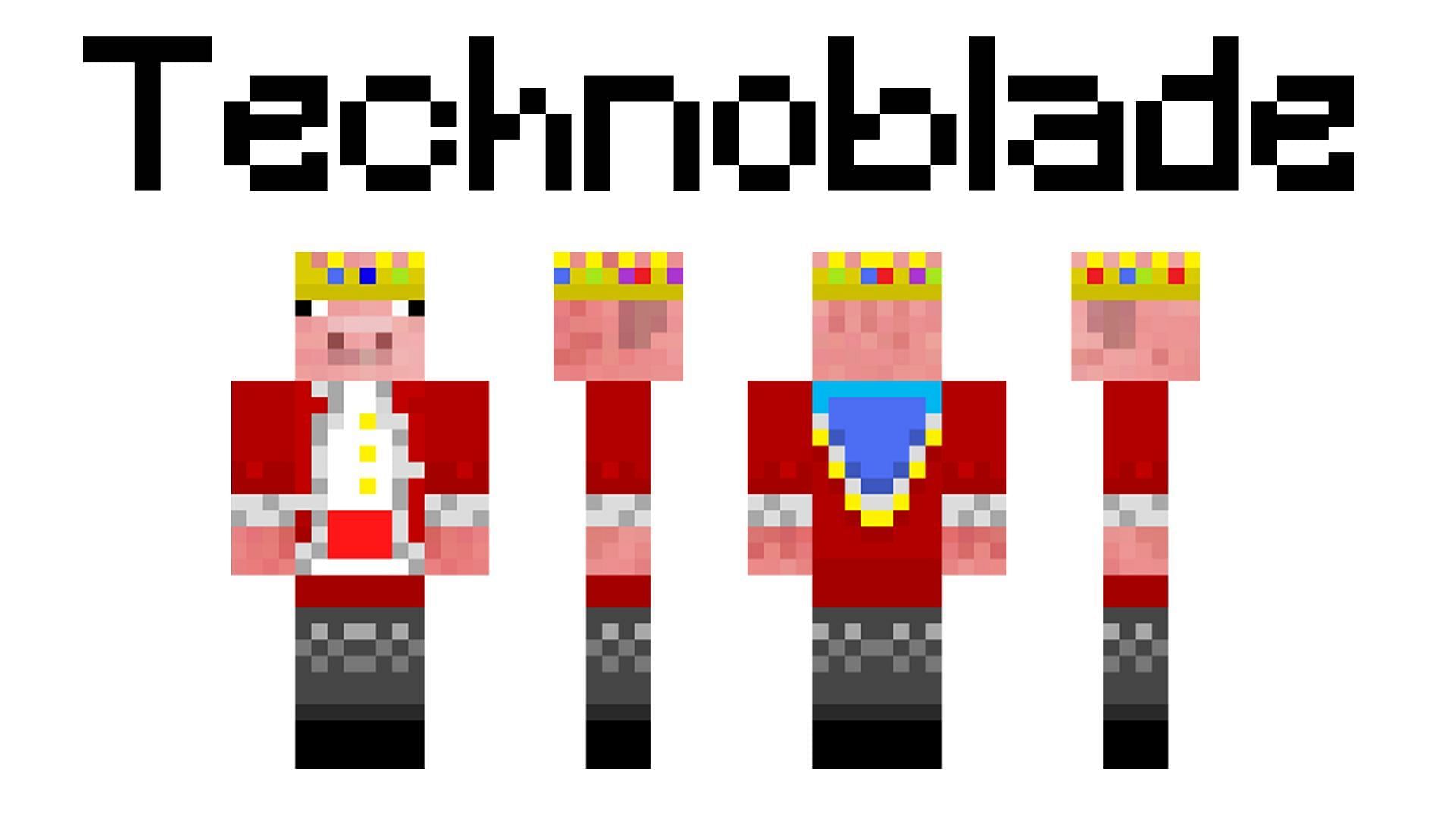 Technoblade Villager (w/o crown) Minecraft Mob Skin