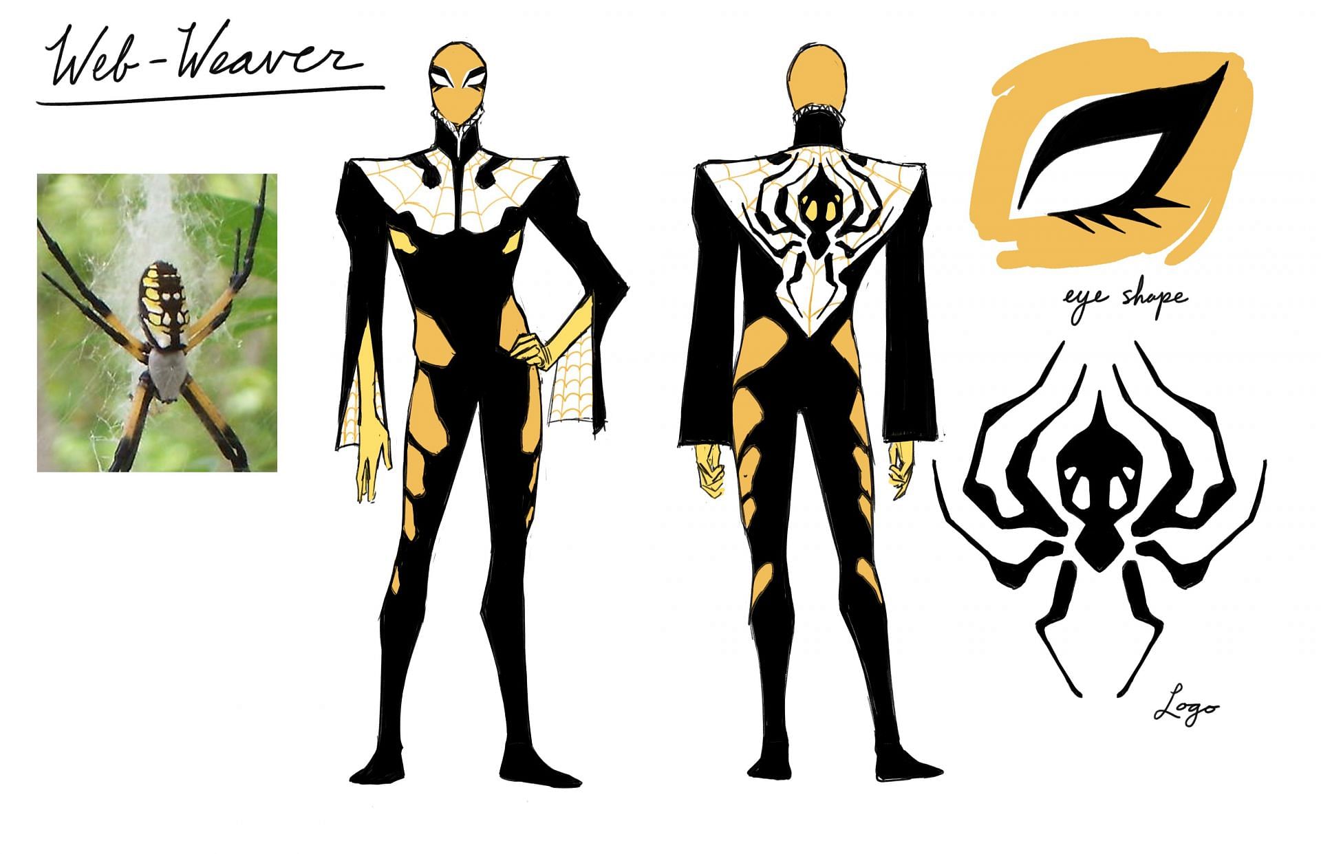 Design of Web-Weaver (Image via Marvel Comics)