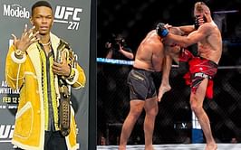 "Imagine what she’s like when she watches me fight" - Israel Adesanya shares clip of his mother watching Jiri Prochazka vs. Glover Teixeira fight