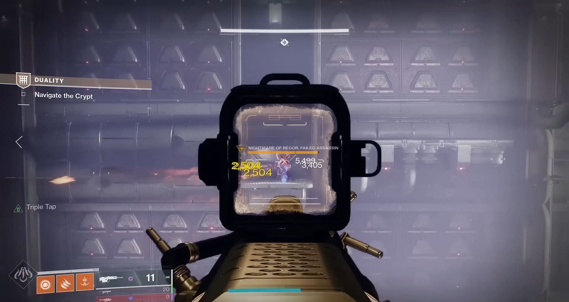 Nightmare is located in the second jumping puzzle of Destiny 2 Duality (Image via Fallout Plays)