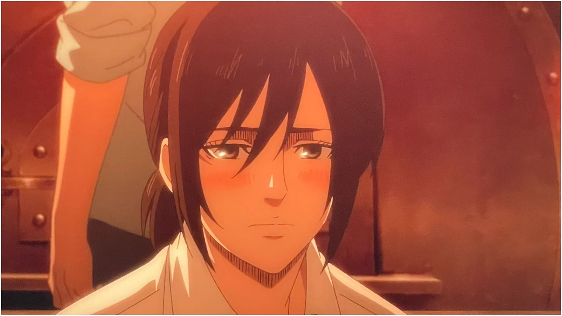 Mikasa Ackerman as seen in the anime Bleach (Image via MAPPA)