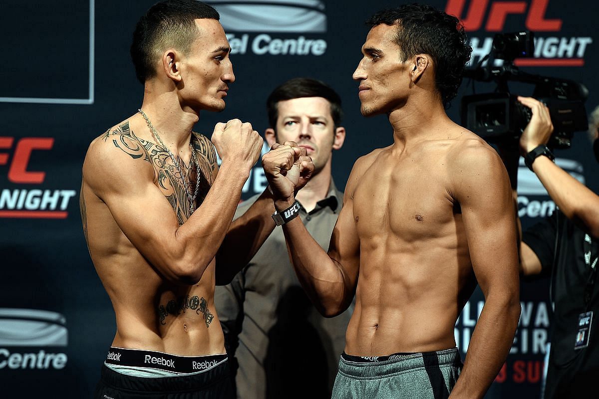 Max Holloway (left) and Charles Oliveira (right)