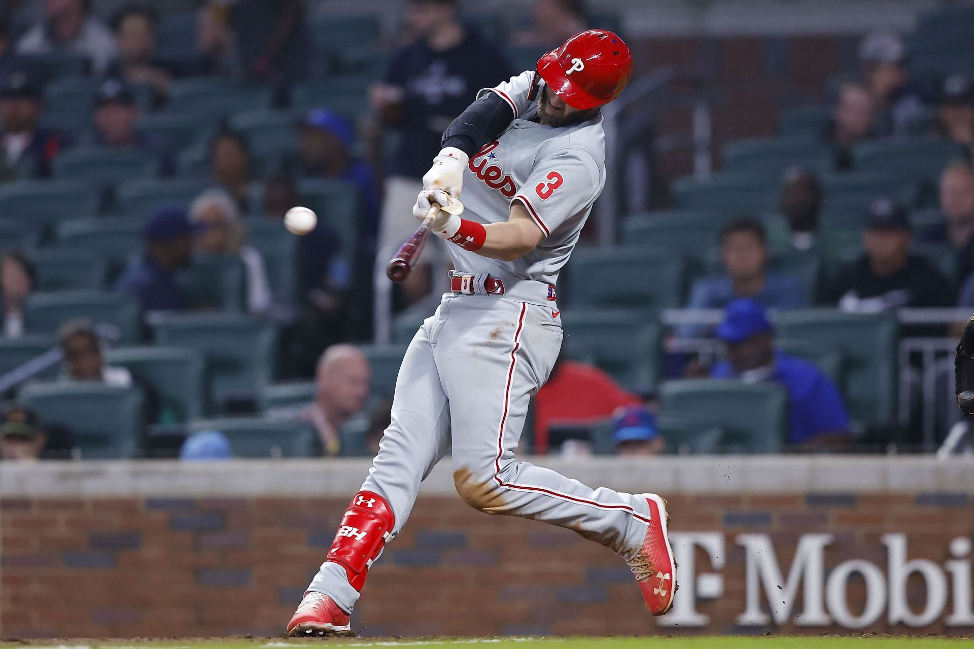 Bryce Harper hit two home runs against the Los Angeles Angels