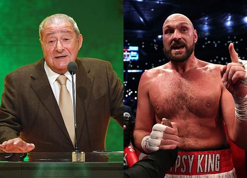 Bob Arum (left), Tyson Fury (right)