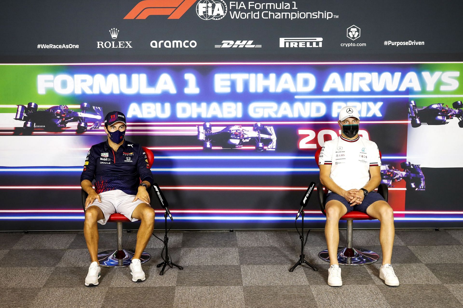 Sergio Perez (left) has been very happy during his tenure at Red Bull, unlike Valtteri Bottas (right), who had a similar role in Mercedes