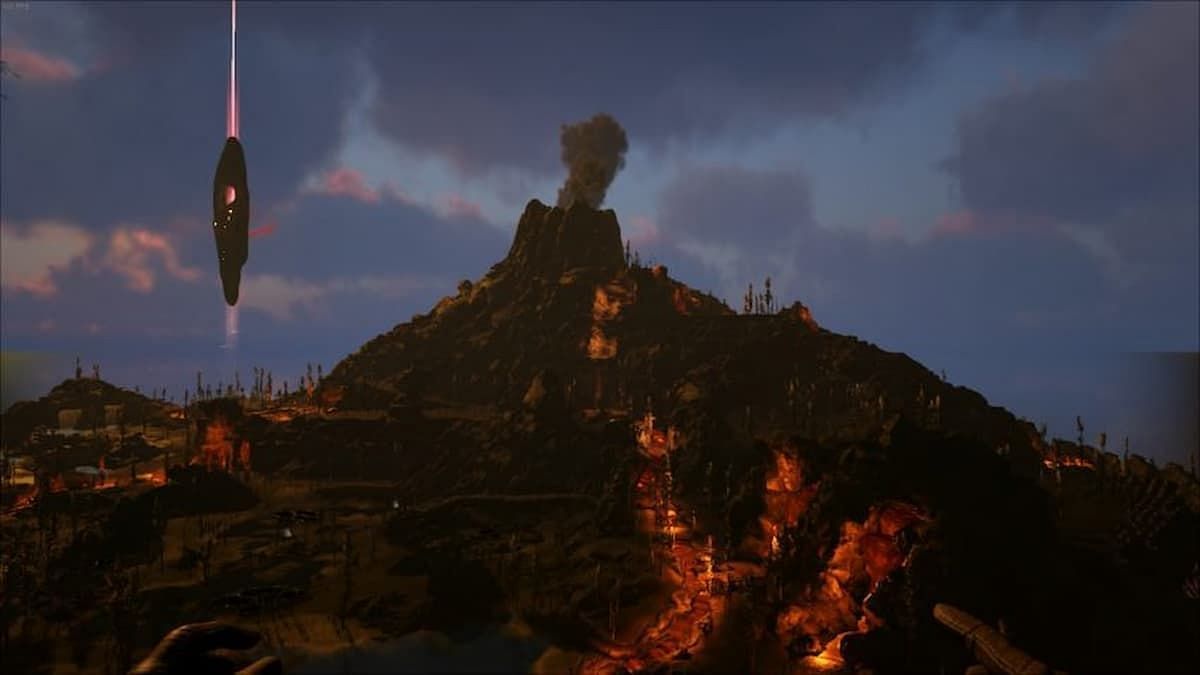 The volcano can be reached via the ocean of Midgard (Image via Studio Wildcard)