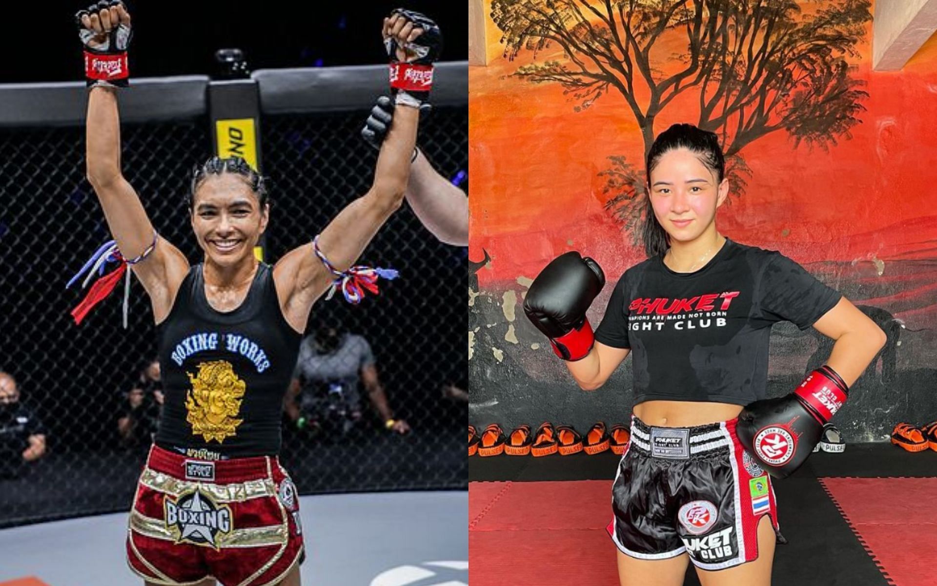 Janet &quot;JT&quot; Todd (left) and Allycia Rodrigues (right) [Credit: One Championship and Instagram @allycia_phuketfightclub]
