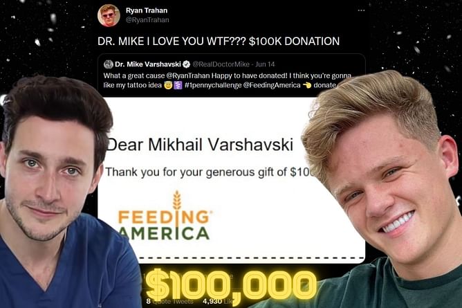 Who is Doctor Mike? YouTuber donates over $100K for Ryan Trahan's 1 Penny challenge