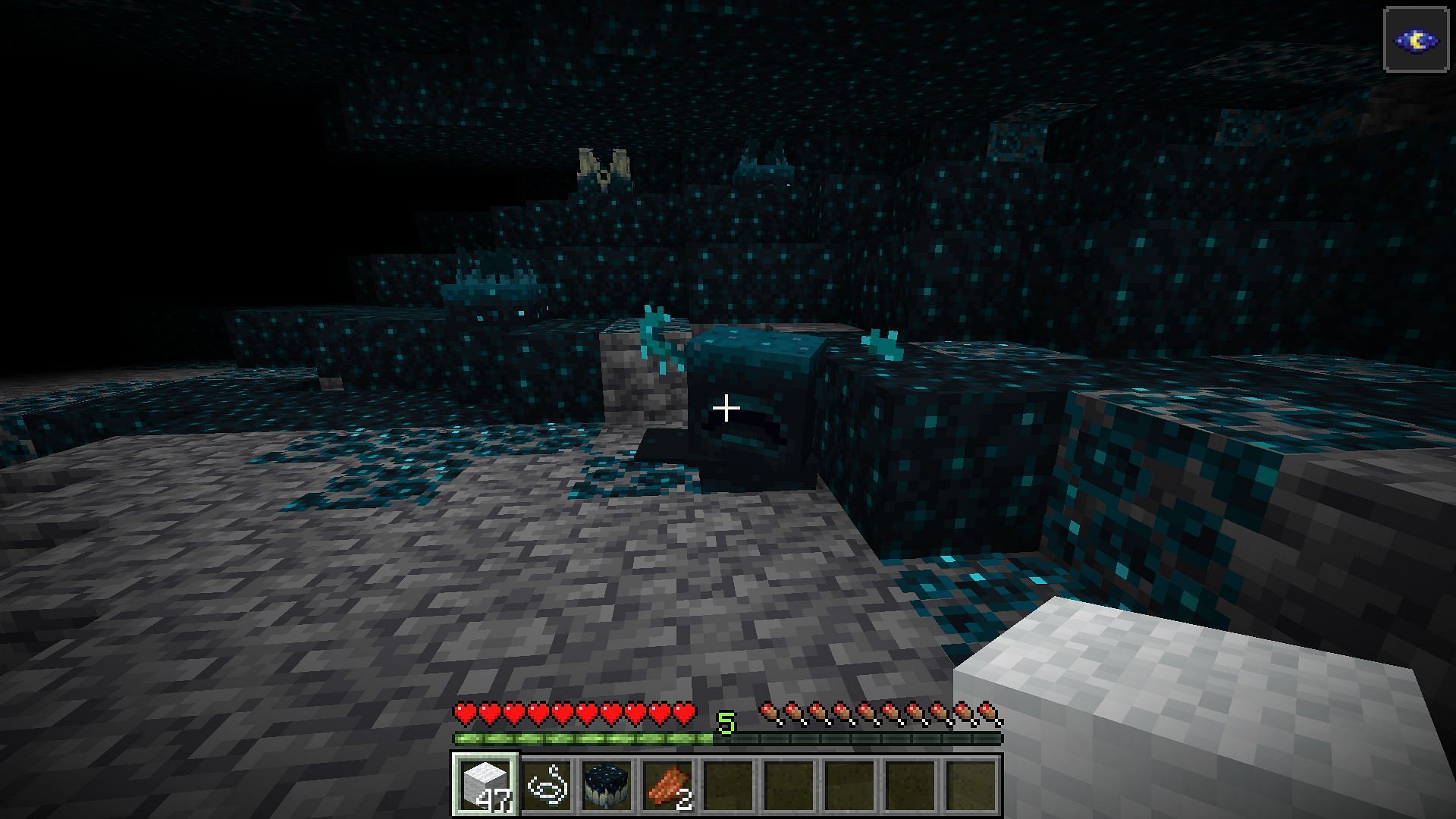 Warden in the Deep Dark Biome (Image via Mojang)