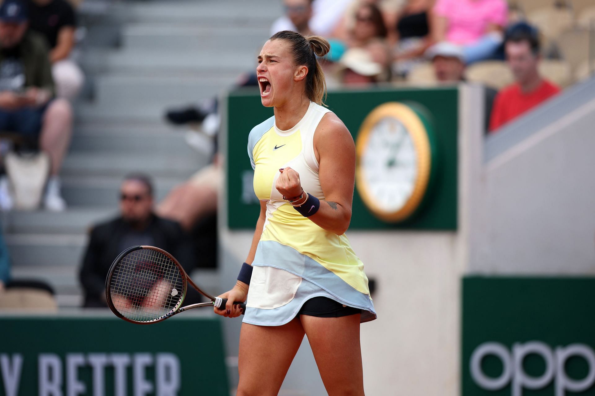 Aryna Sabalenka at the 2022 French Open.