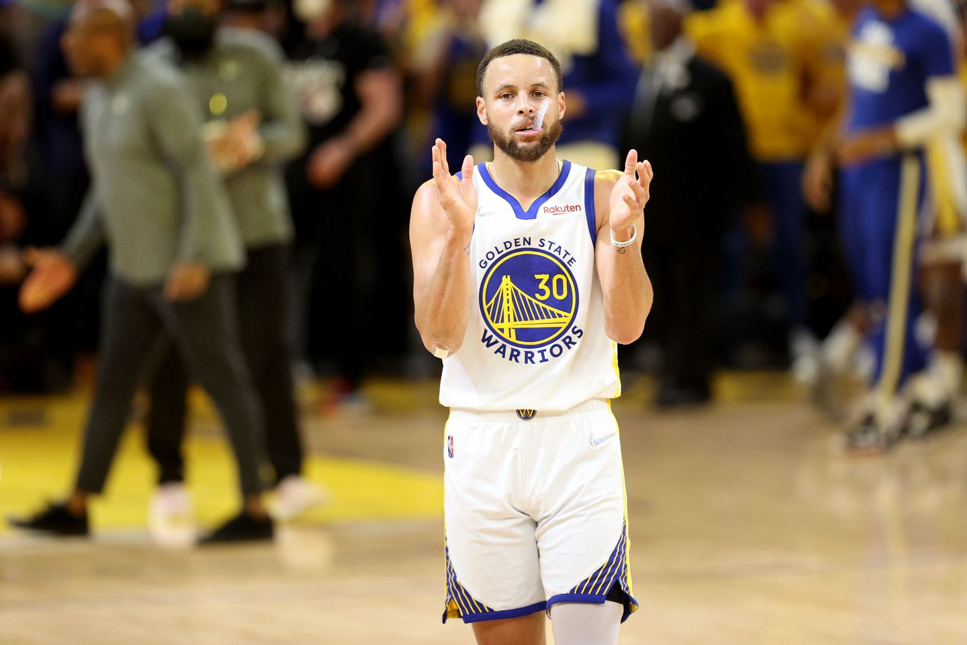 Steph Curry of the Golden State Warriors in Game 5 of the 2022 NBA Finals