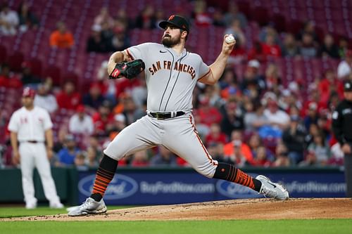 Carlos Rodon on the mound for the Giants