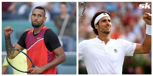 Nick Kyrgios (L) and Feliciano Lopez